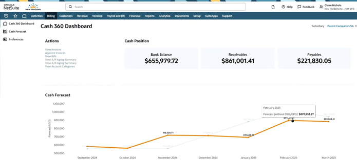 NetSuite Cash360